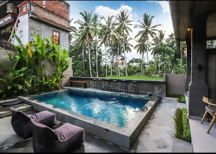 Harmony House R1 - Rice Field View, 2 Min Center - Shared Pool Pensión Ubud